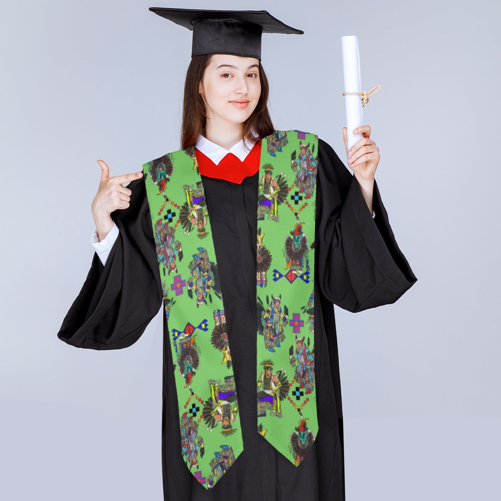 Men's Tradish Dancers Grass Graduation Stole