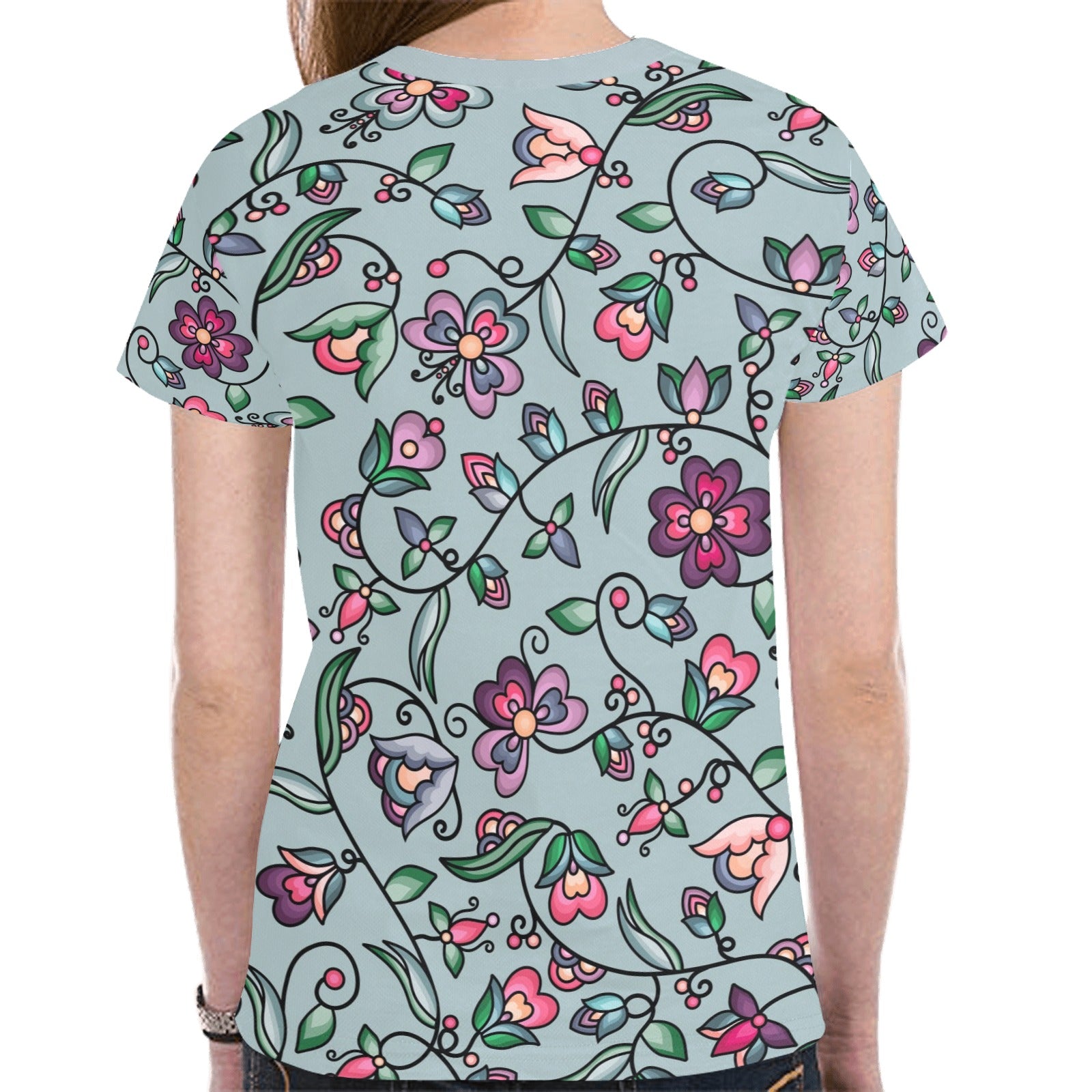 Amber Evening Garland Turquoise T-shirt for Women