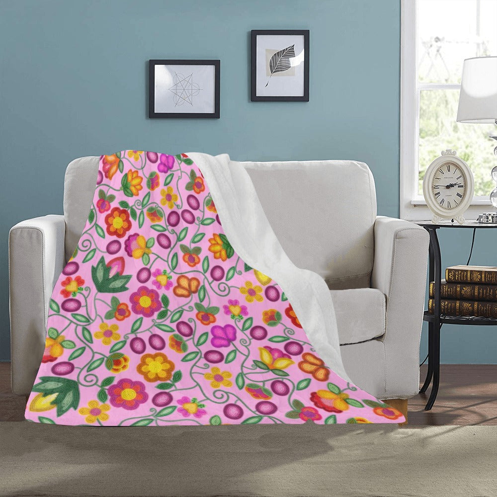 Boreal Bounty Pink Ultra-Soft Micro Fleece Blanket 40"x50"