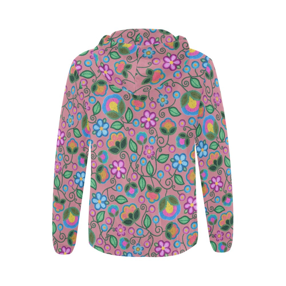 Turquoise Sunbeam Peach Full Zip Hoodie for Women