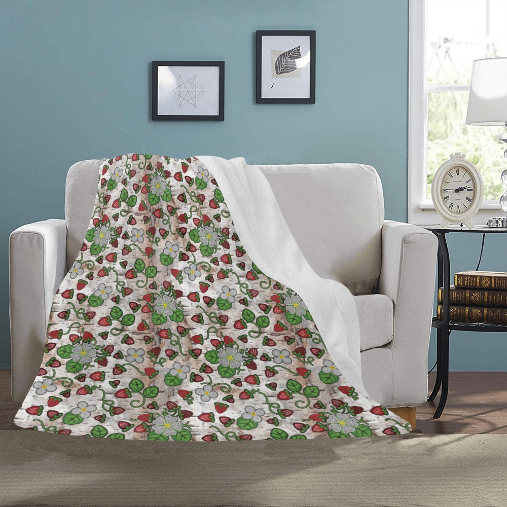 Strawberry Dreams Br Bark Ultra-Soft Micro Fleece Blanket 50"x60"