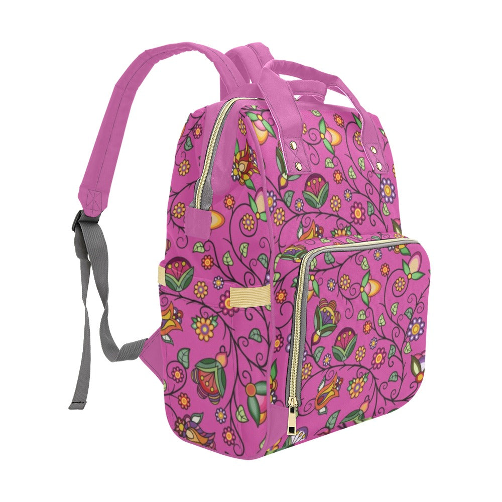 Heartbeat Petals Pink Multi-Function Diaper Backpack/Diaper Bag