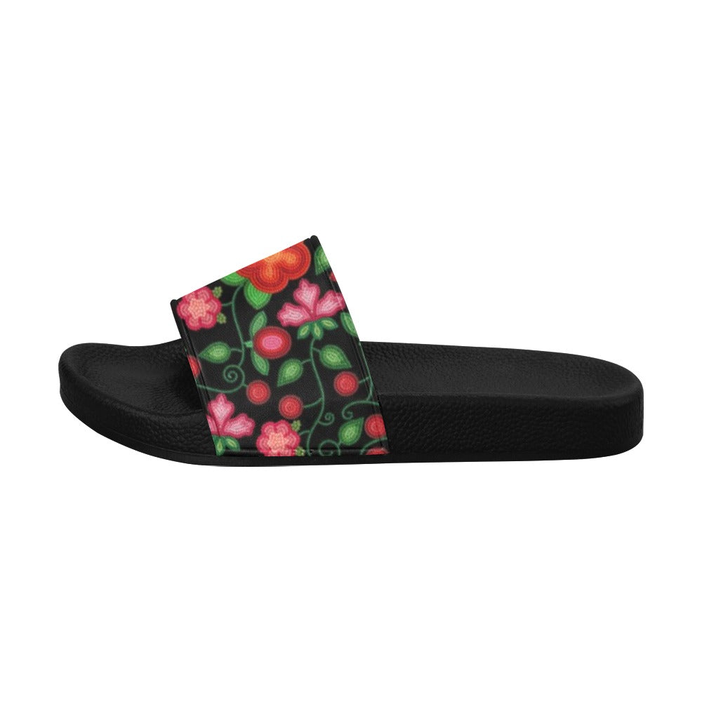 Rose Reverie Black Men's Slide Sandals