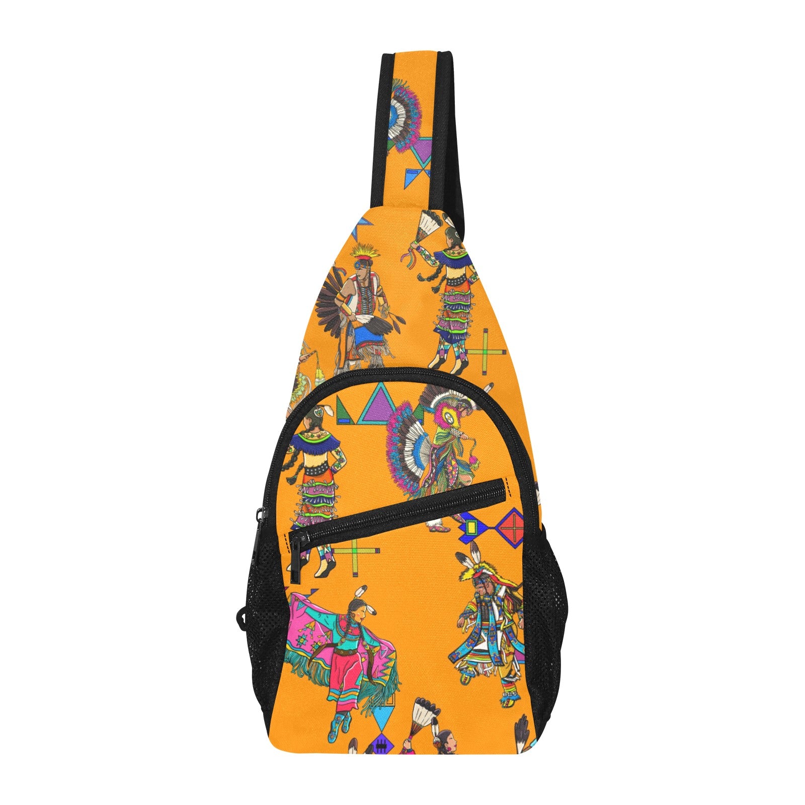 Grand Entry Dancers Orange Chest Bag