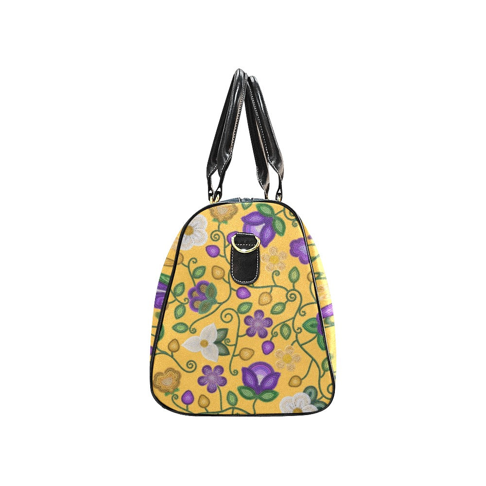 Midnight Moss Bloom Yellow Waterproof Travel Bag/Small