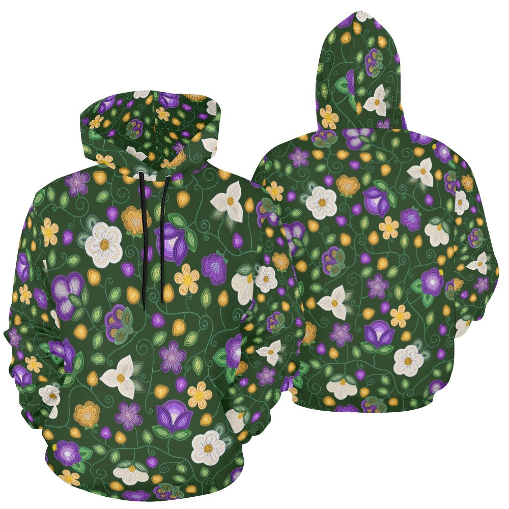 Midnight Moss Bloom Forest Hoodie for Men (USA Size)