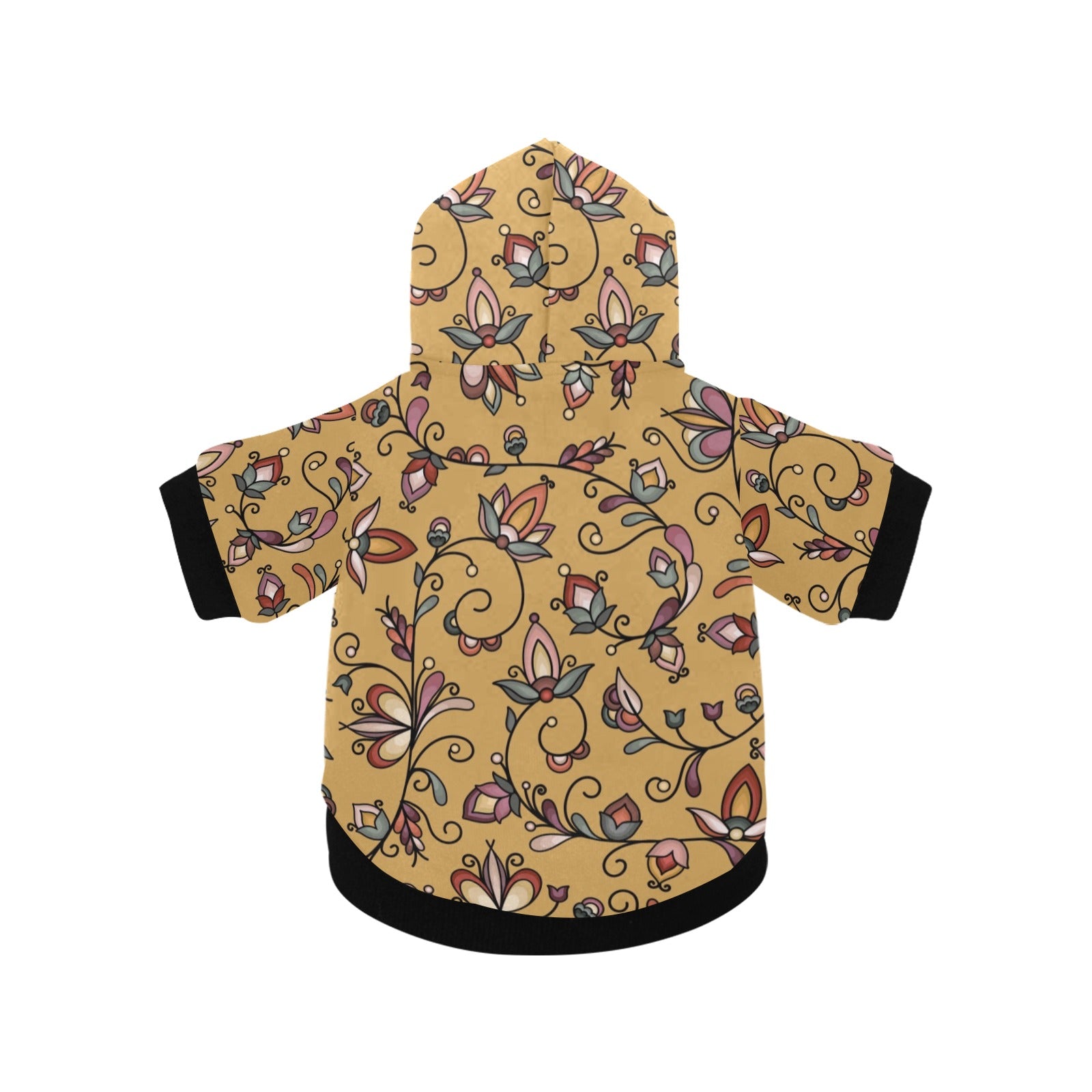 Burnt Sky Petals Gold Pet Dog Hoodie