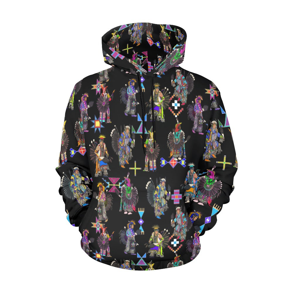 Men's Tradish Dancers Black Hoodie for Men (USA Size)