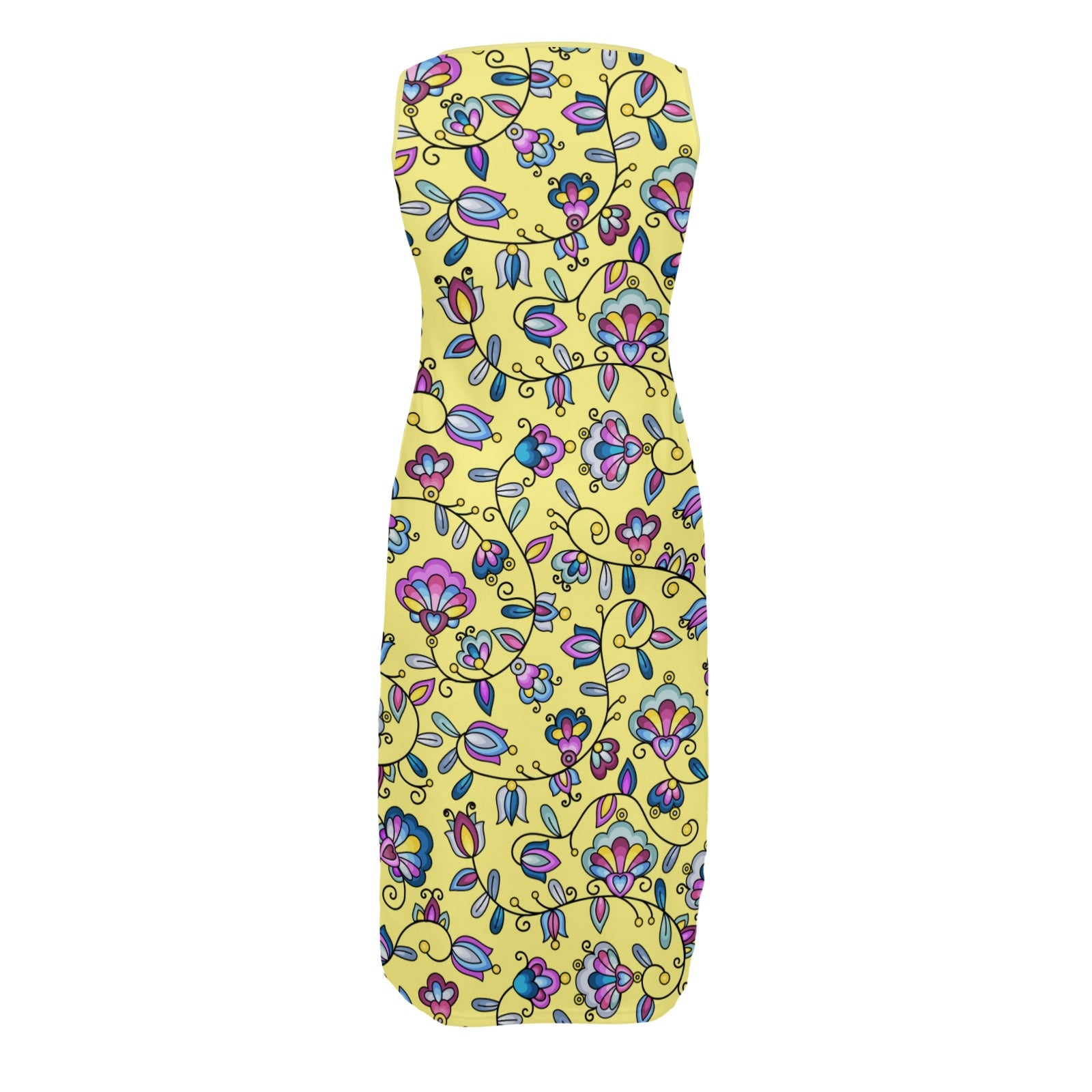 Autumn Bundle Blessing Yellow Phaedra Sleeveless Open Fork Long Dress