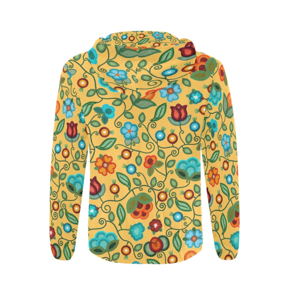 Prairie Fire Petals Honey Men's Zipper Hoodie