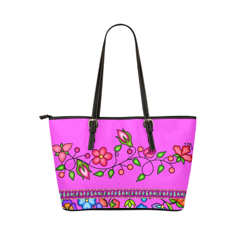 Grandmother Legacy Magenta Leather Tote Bag/Large