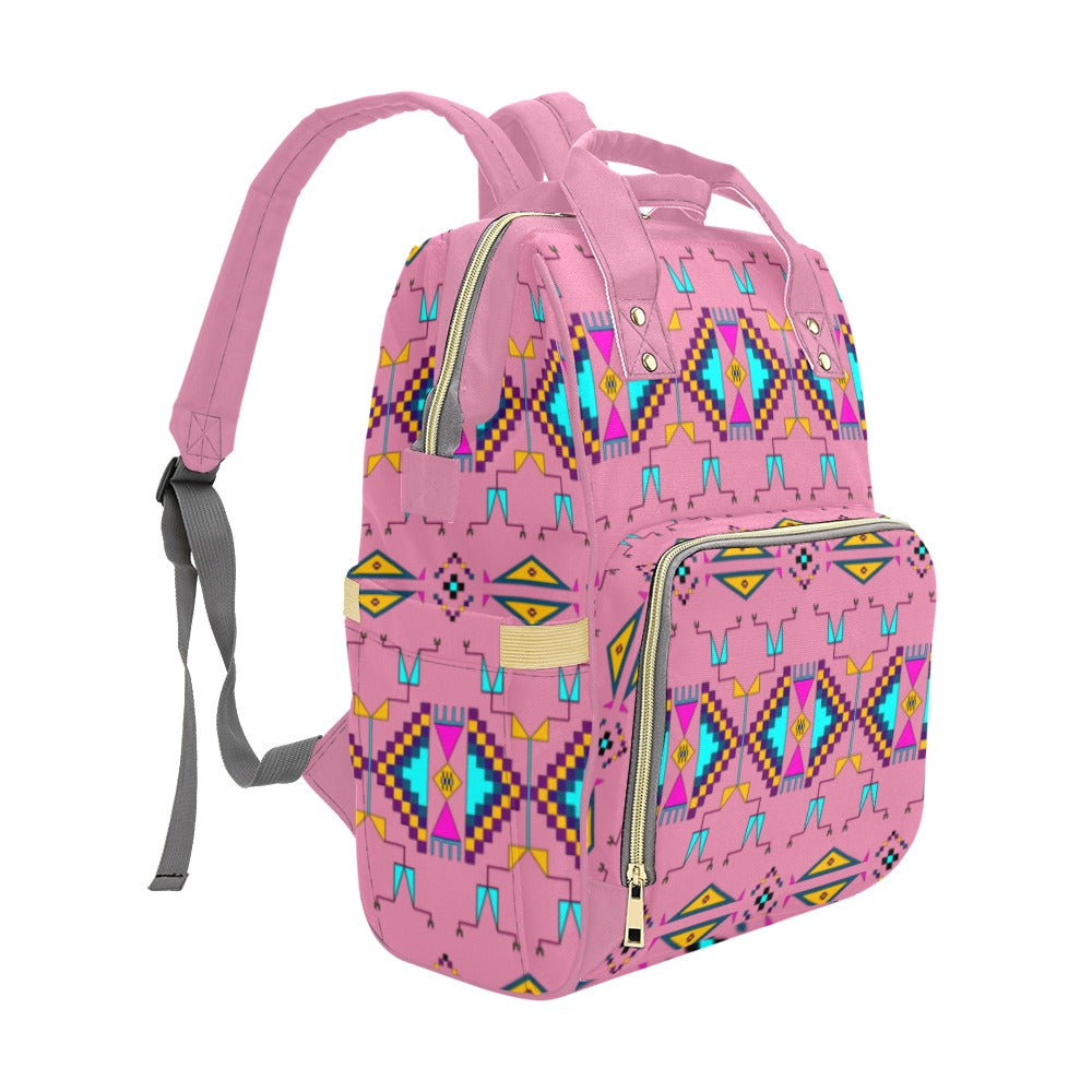 Rite of Passage Pink Multi-Function Diaper Backpack/Diaper Bag