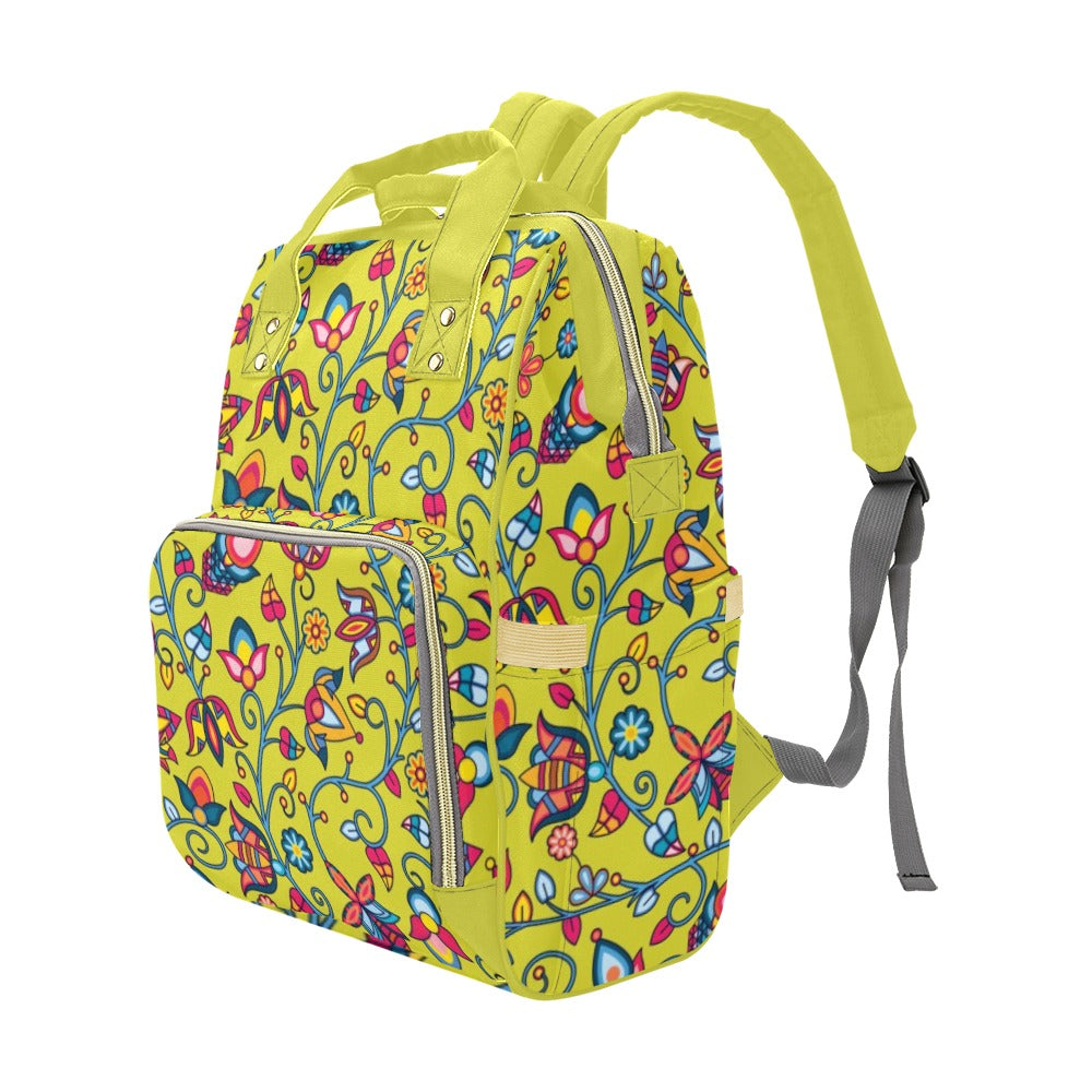 Thorny Path Yellow Grass Multi-Function Diaper Backpack/Diaper Bag