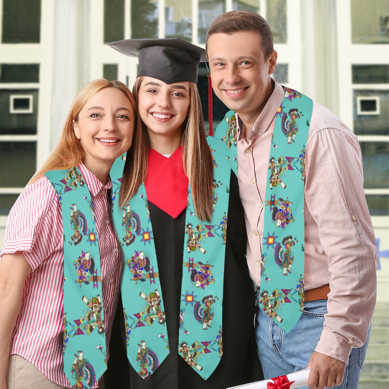 Men's Fancy Dancers Eggshell Blue Graduation Stole