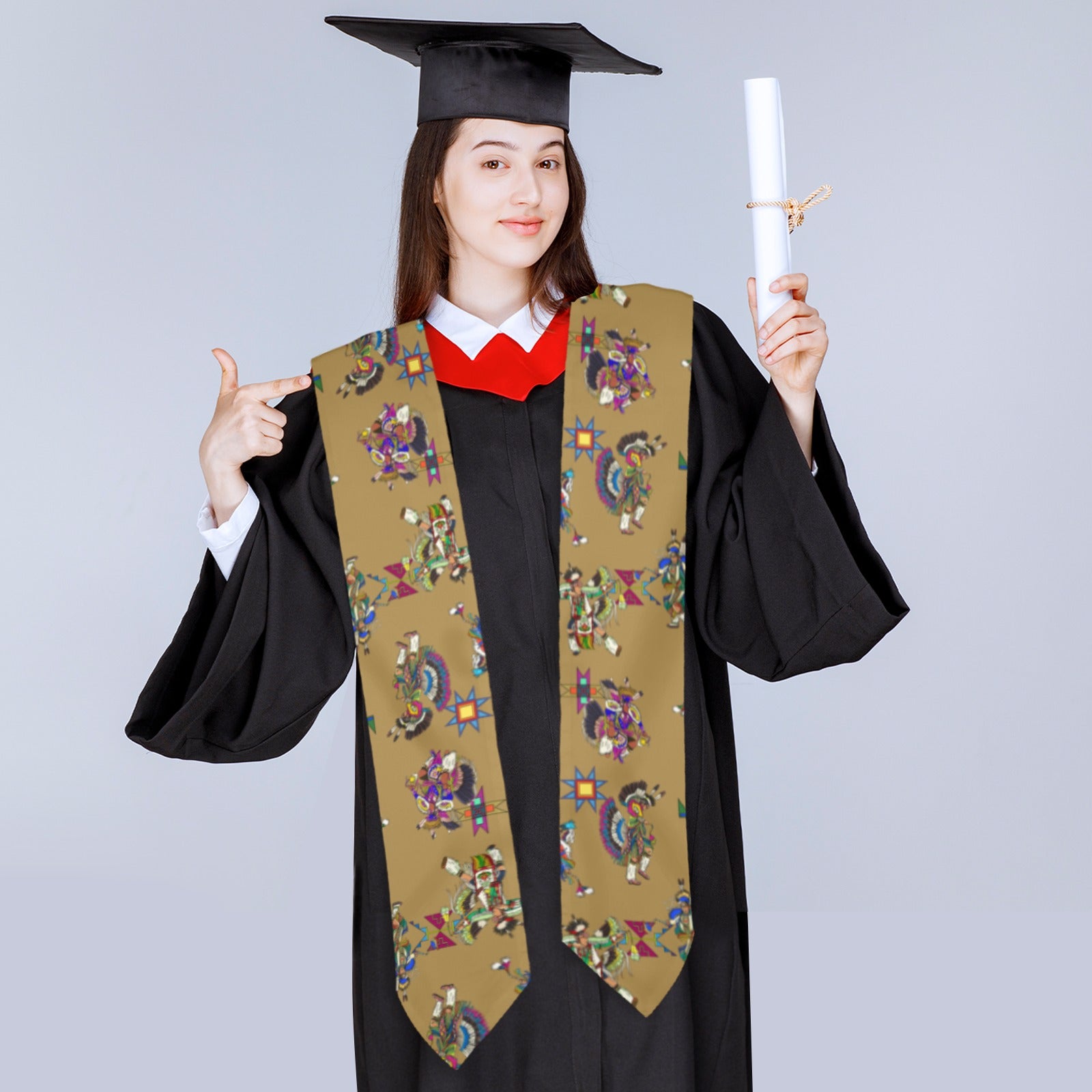 Men's Fancy Dancers Earth Graduation Stole