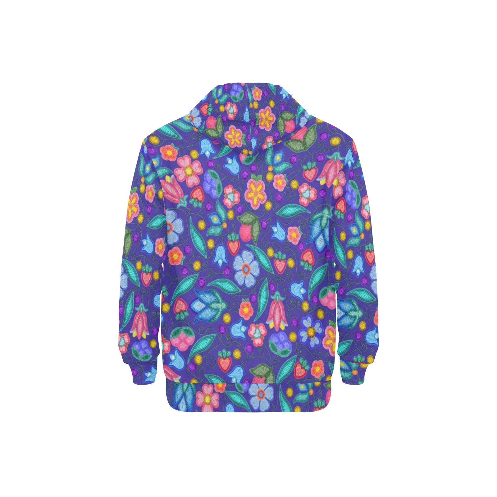 Sweet Offering Indigo Men's Long Sleeve Fleece Hoodie