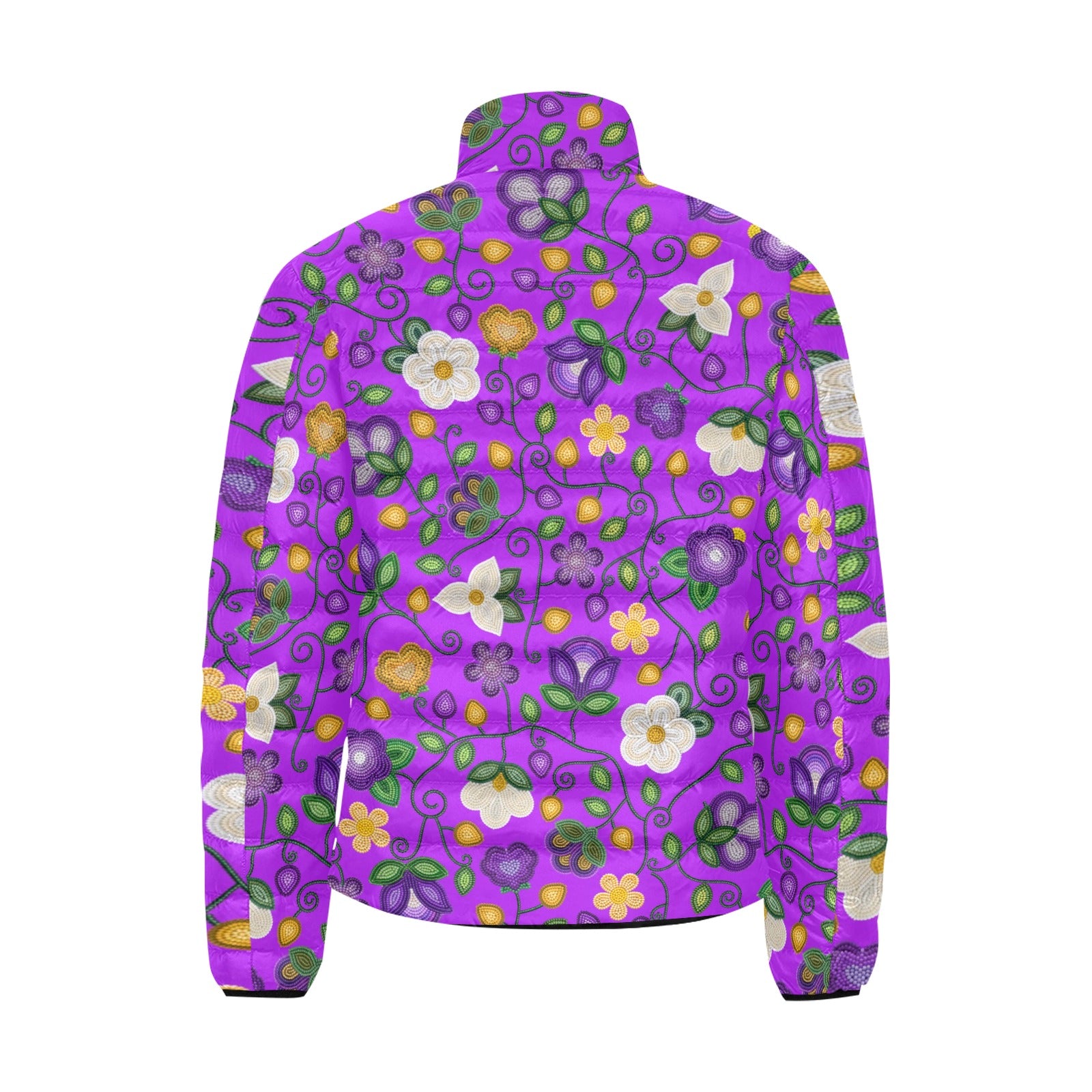 Midnight Moss Bloom Purple Men's Padded Jacket