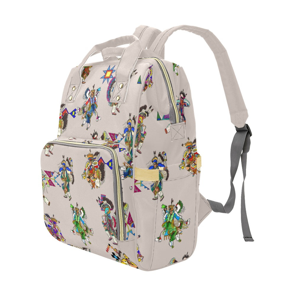 Men's Fancy Dancers Muslin Multi-Function Diaper Backpack/Diaper Bag