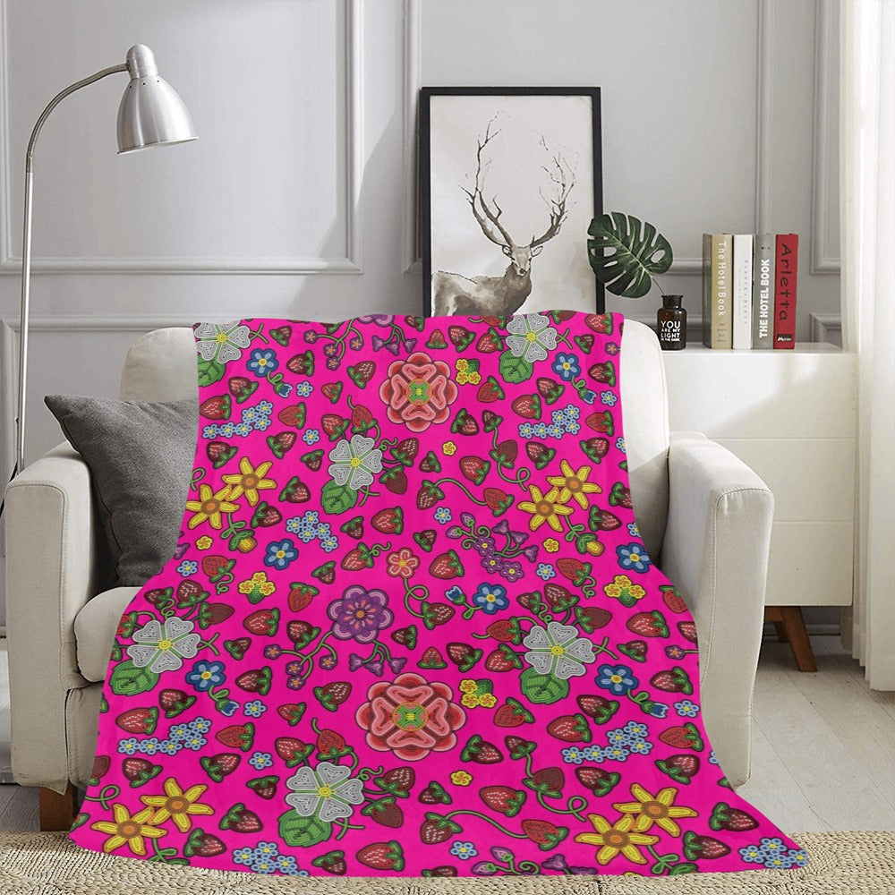Berry Pop Blush Ultra-Soft Micro Fleece Blanket 60"x80"
