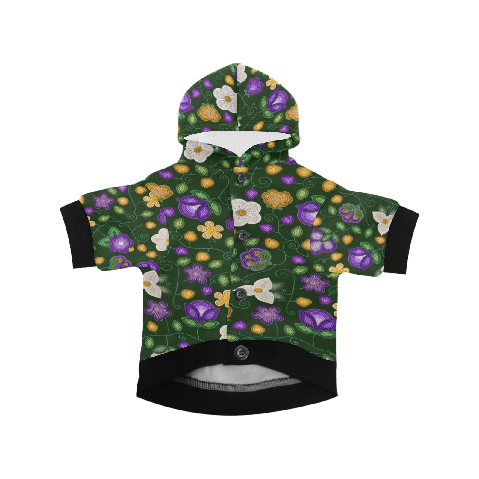 Midnight Moss Bloom Forest Pet Dog Hoodie