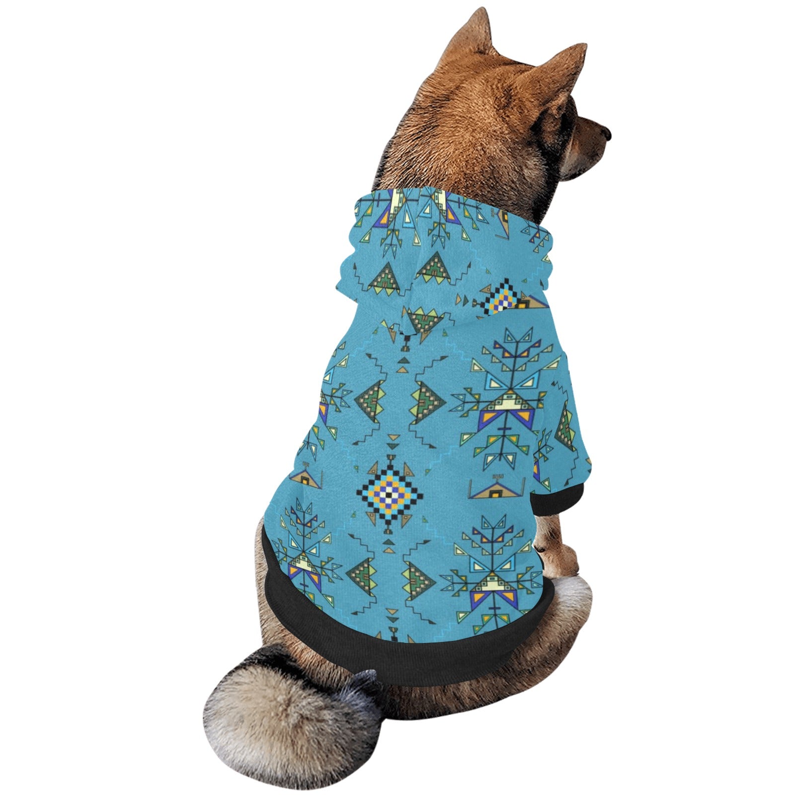 Bear Shield Blue Pet Dog Hoodie