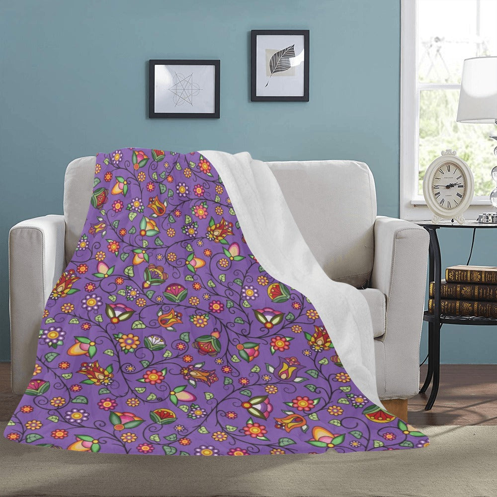 Heartbeat Petals Purple Ultra-Soft Micro Fleece Blanket 60"x80"