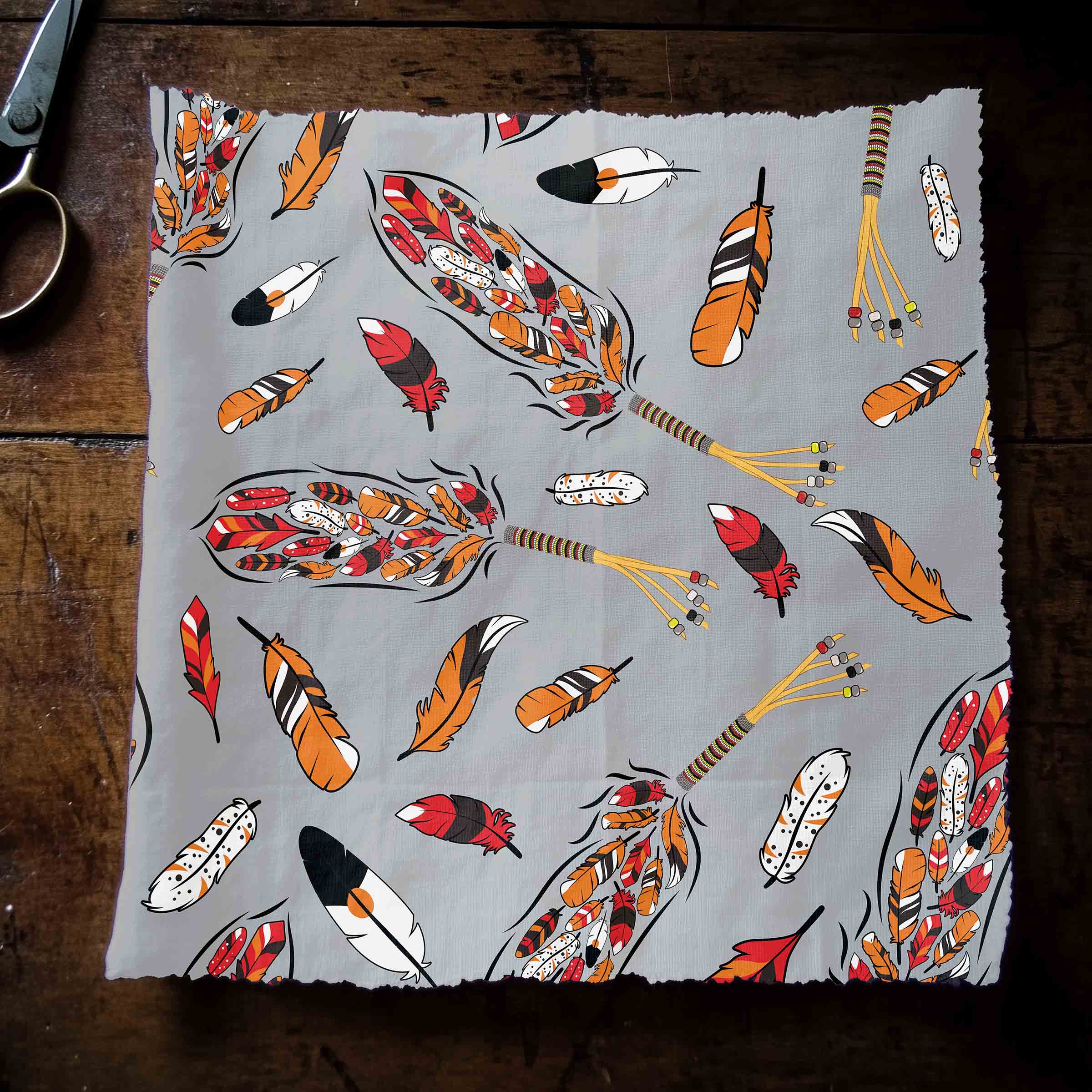 Feathers Grey 42 Inch Cotton Poplin Pre Order