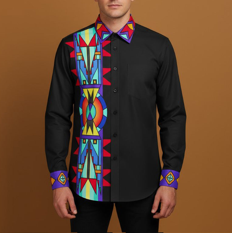 Sacred Path Men's Casual Dress Shirt