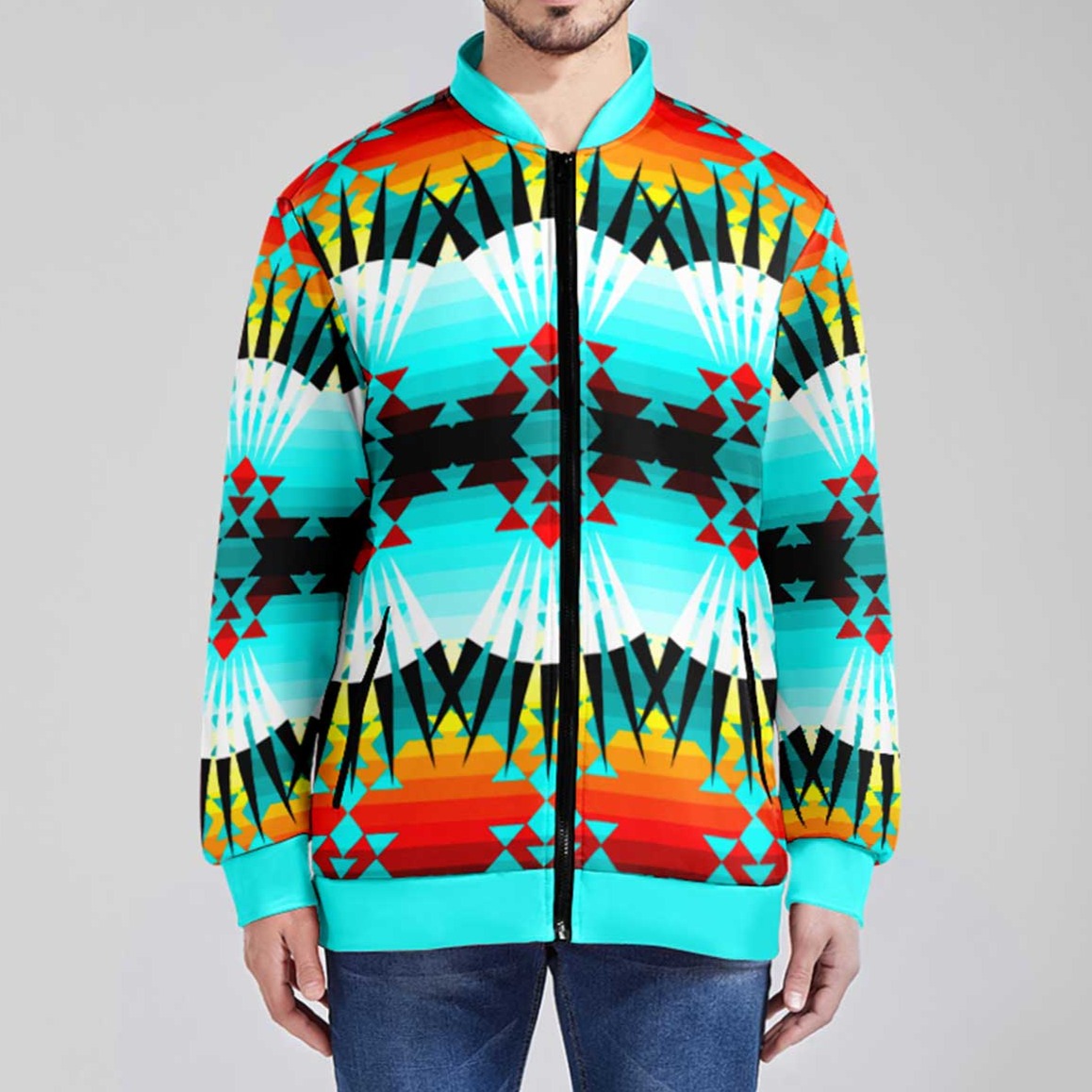 Ribbonworks Bustle Zippered Collared Lightweight Jacket