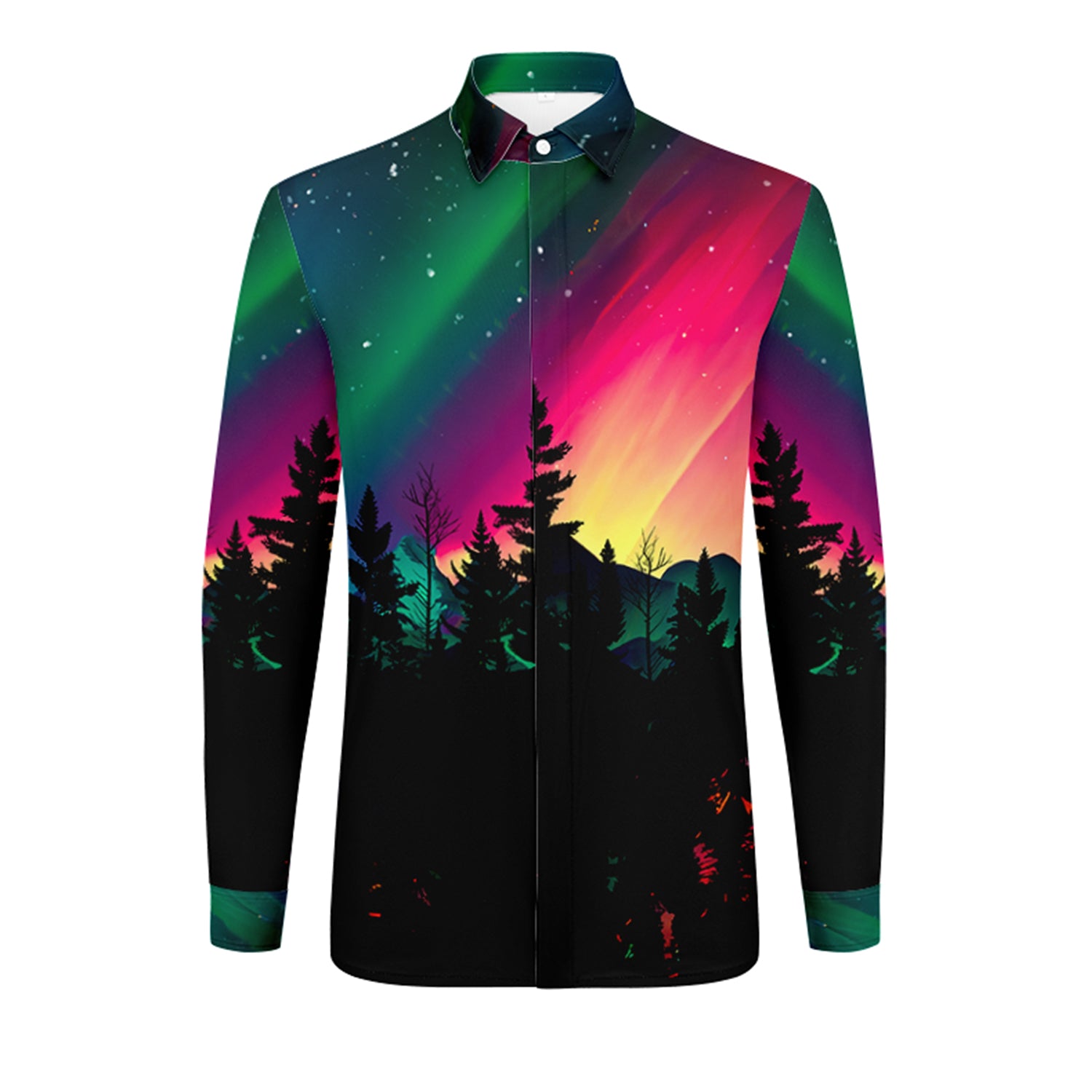 Aurora Medicine Animal 4 Men's Long Sleeve Dress Shirt