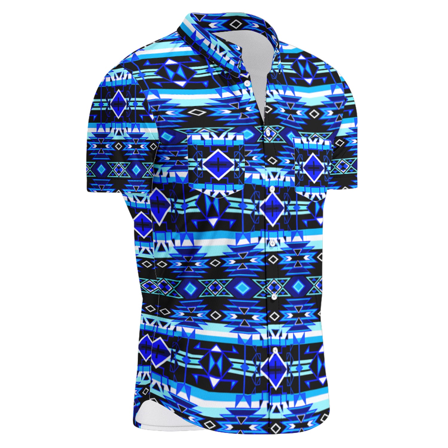 Force of Nature Winter Night Hawaiian-Style Button Up Shirt