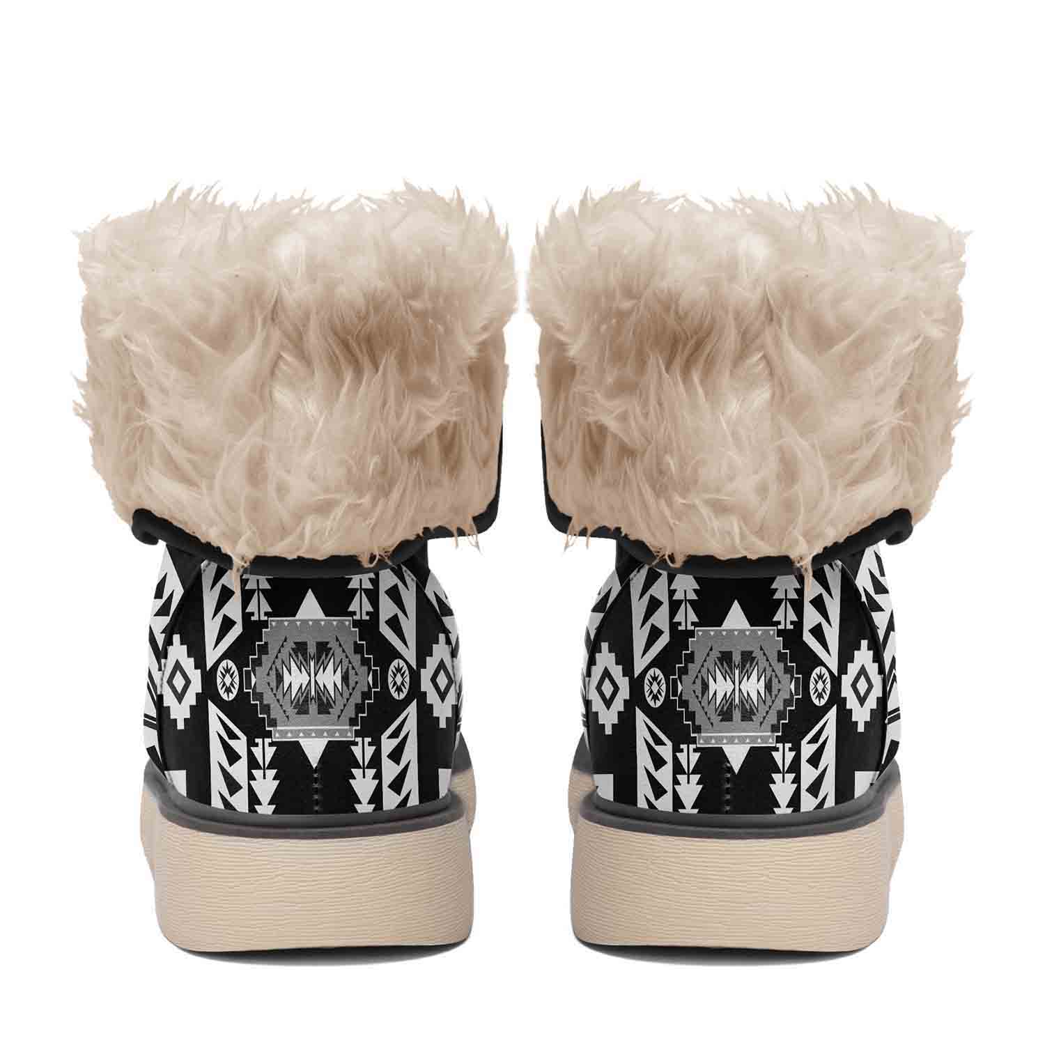 Chiefs Mountain Black and White Polar Winter Boots