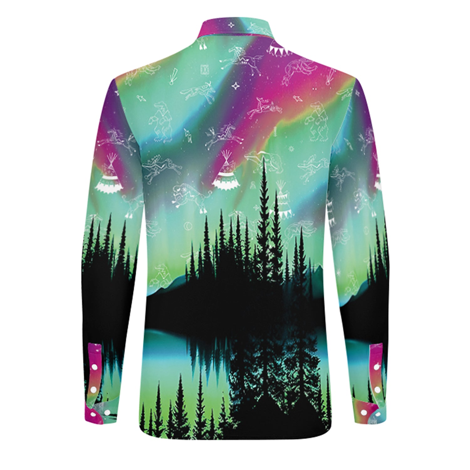 Aurora Medicine Animals 2 Men's Long Sleeve Dress Shirt