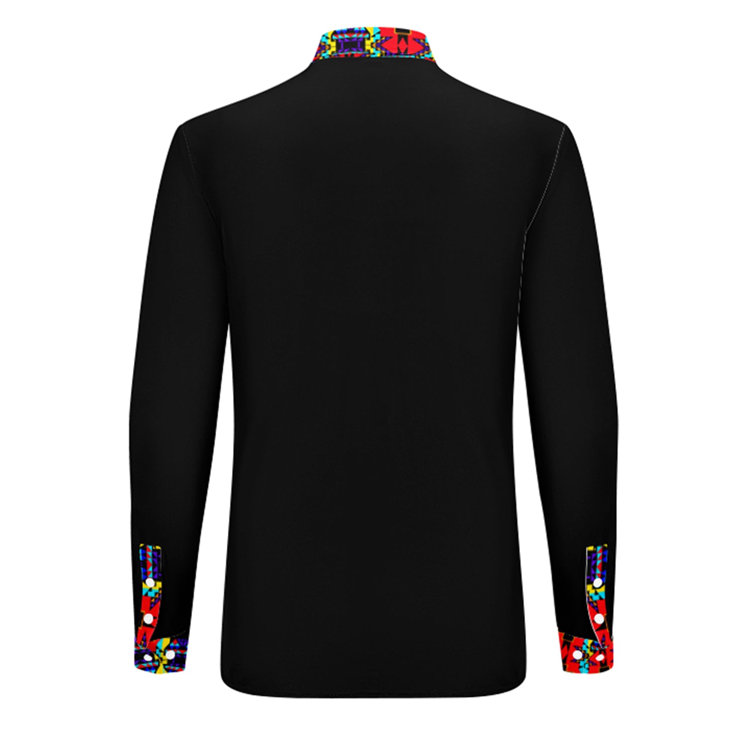 Blanket Strip Black IV Men's Long Sleeve Dress Shirt