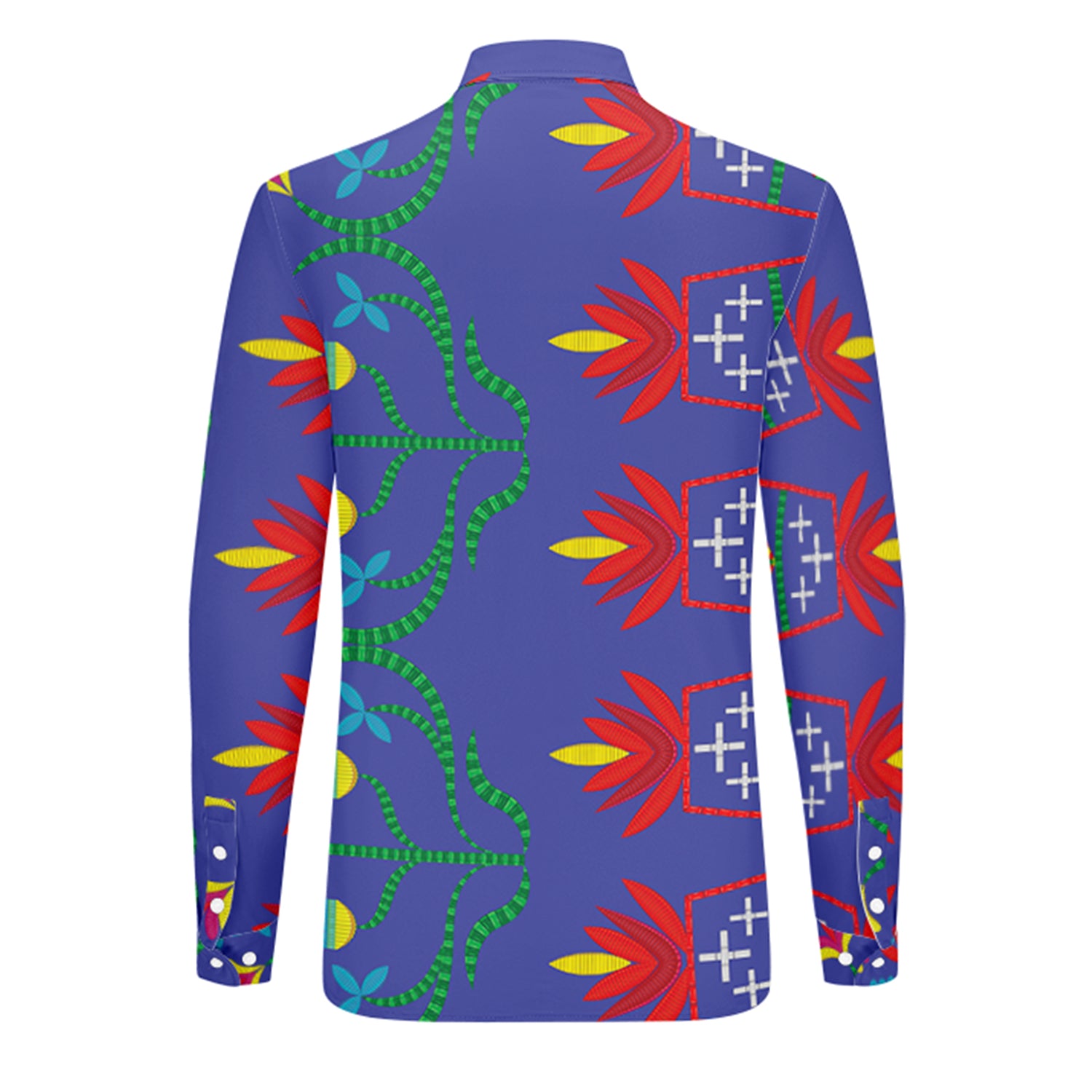 Trade Pouch Quillwork Men's Long Sleeve Dress Shirt