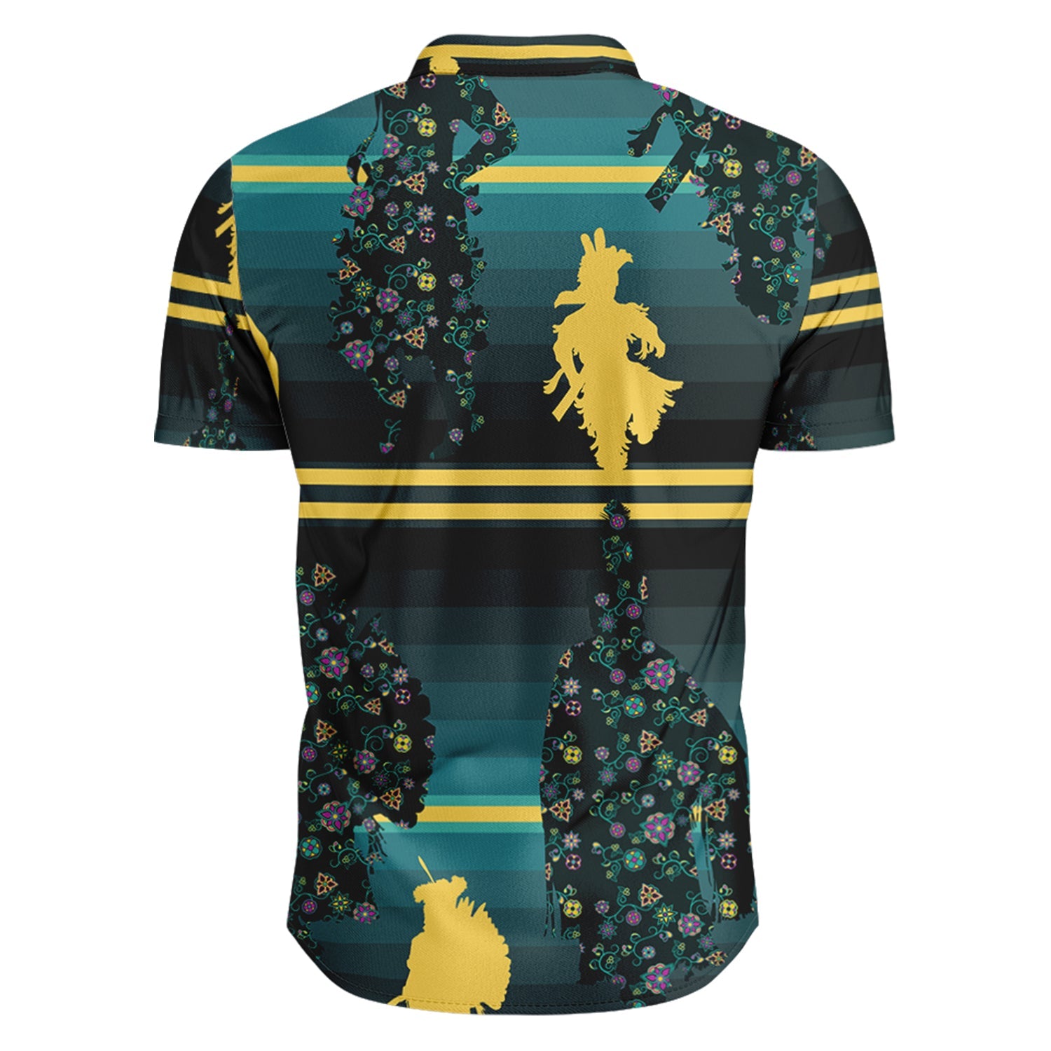 Dancers Inspire Green Hawaiian-Style Button Up Shirt