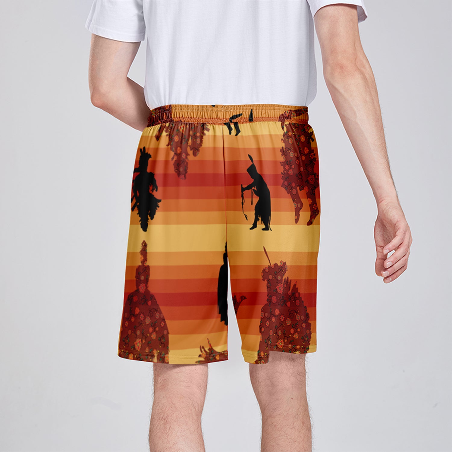 Dancers Brown Athletic Shorts with Pockets