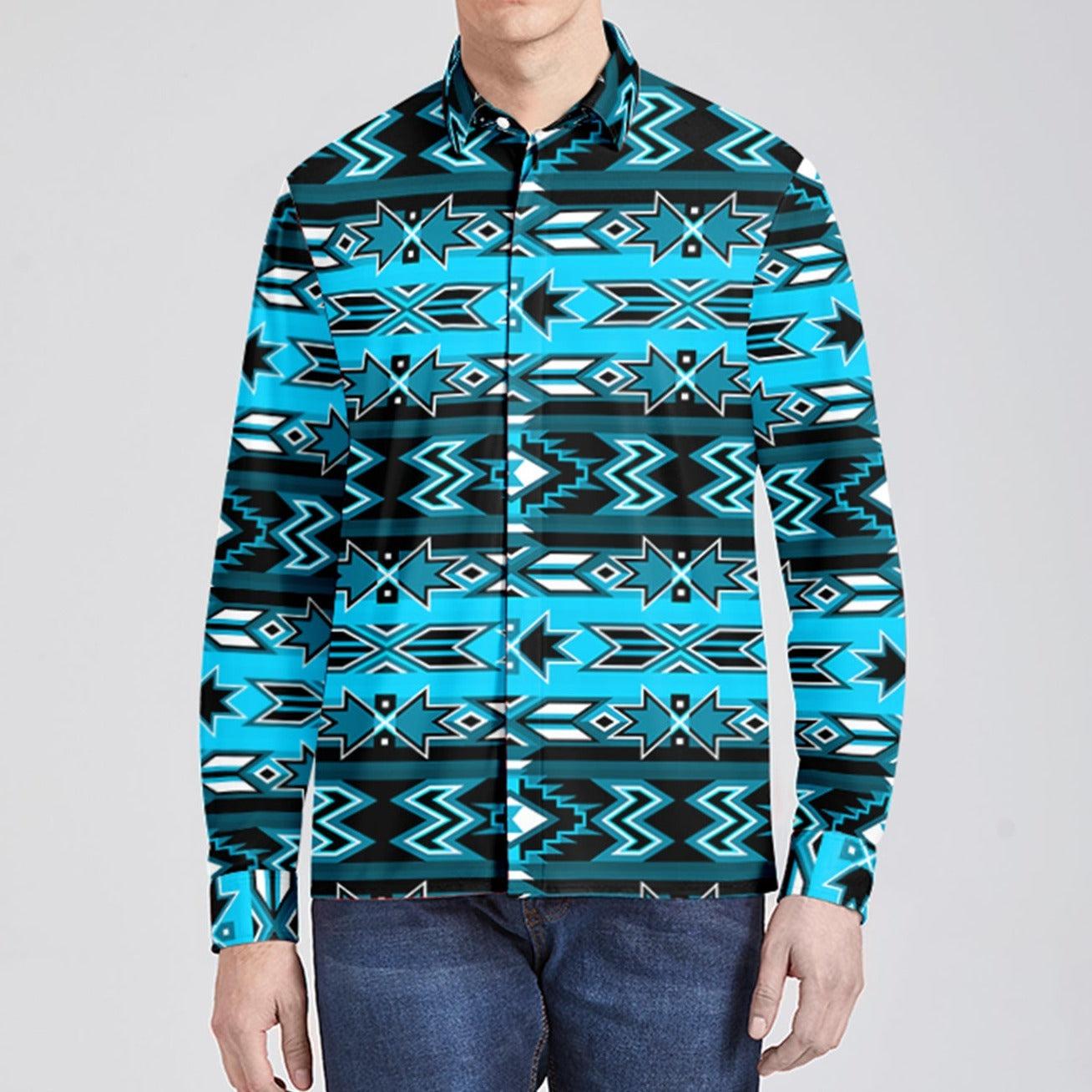 Northern Journey Men's Long Sleeve Dress Shirt