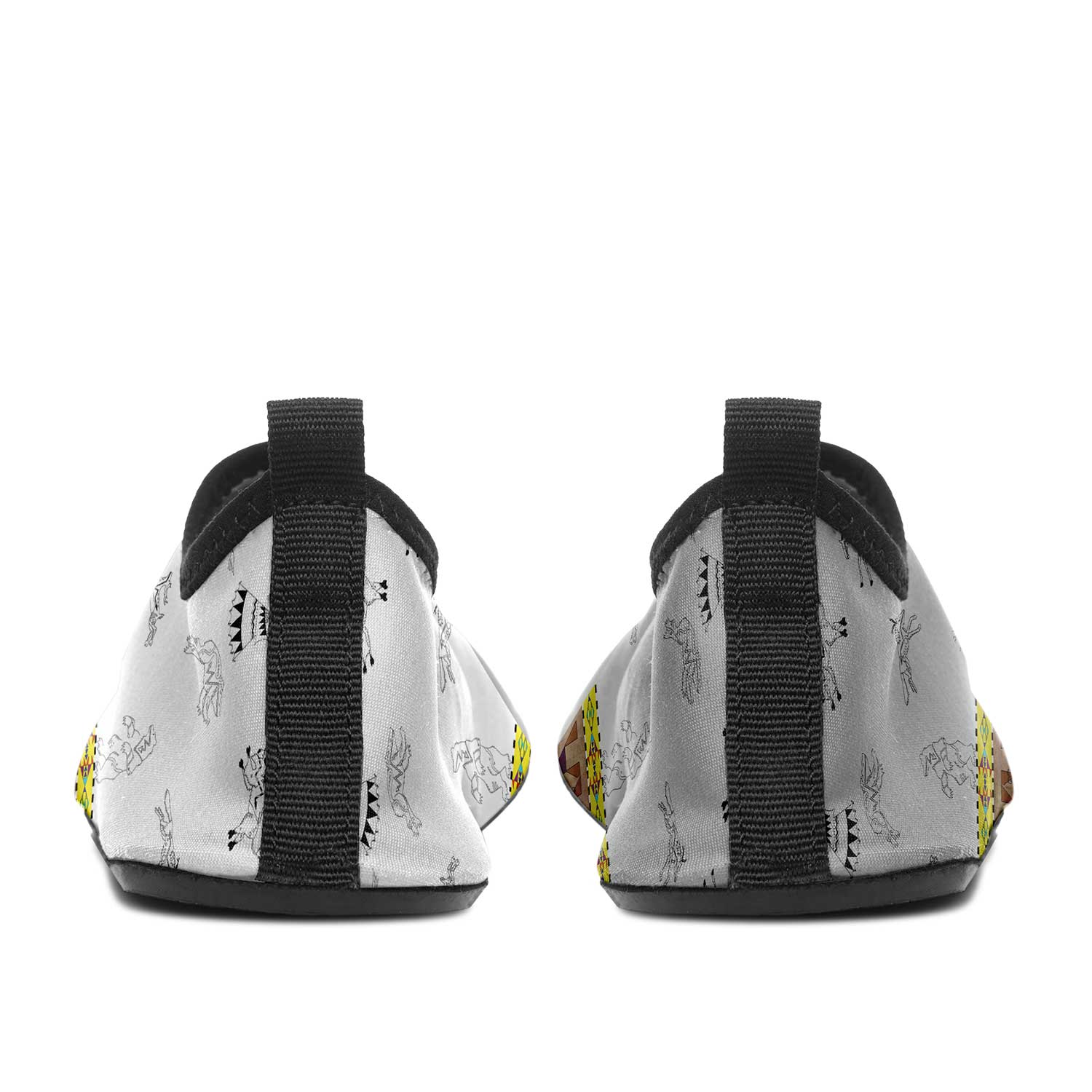 Buffalos Running White Clay Kid's Sockamoccs Slip On Shoes