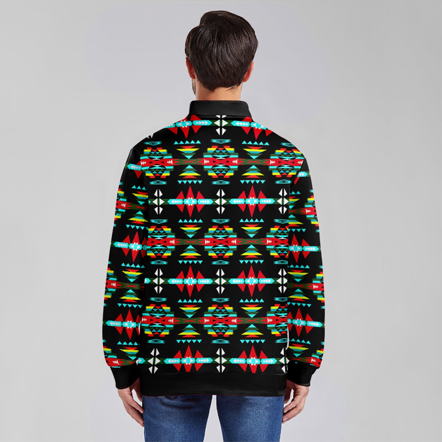River Trail Sunset Zippered Collared Lightweight Jacket