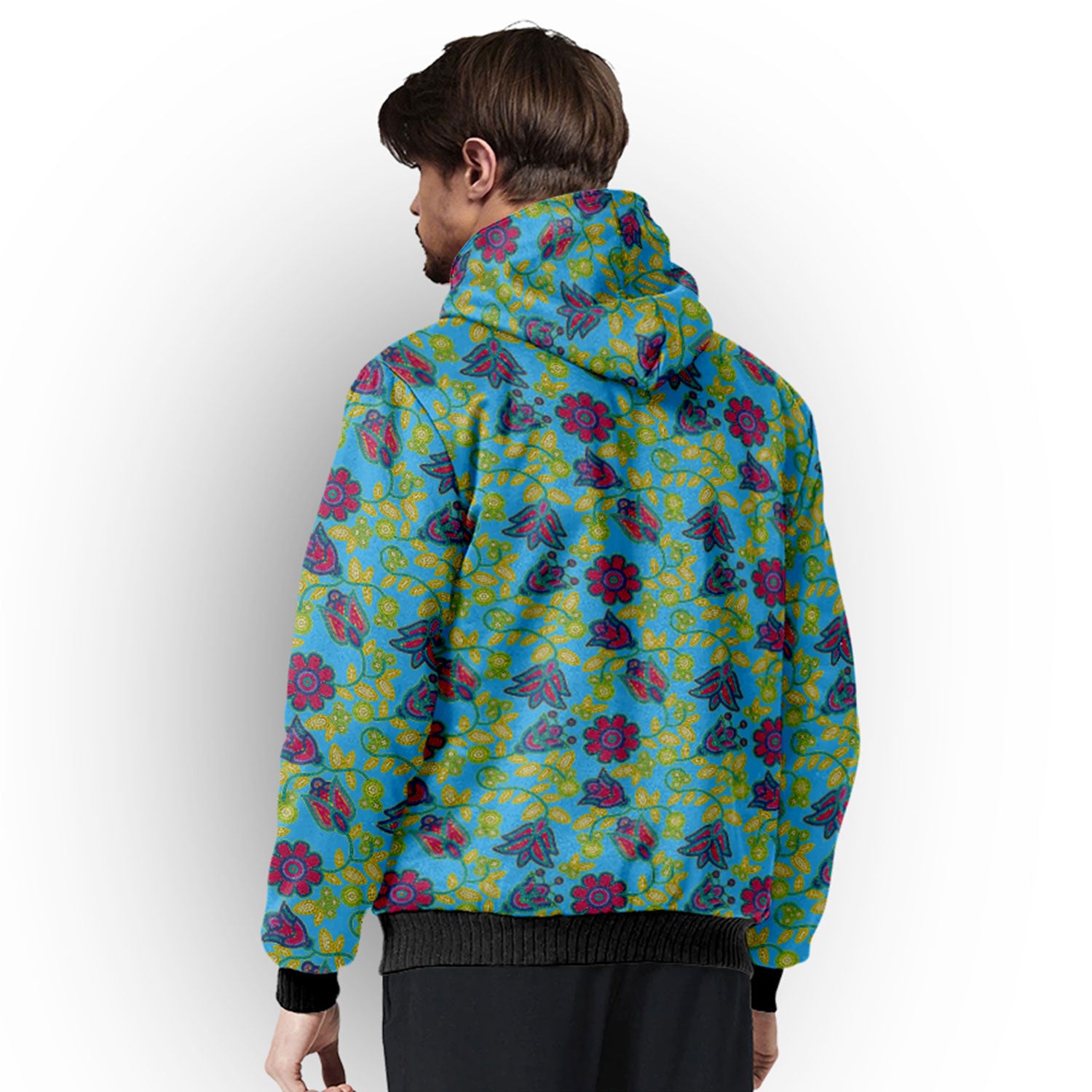Beaded Nouveau Lime Sherpa Hoodie
