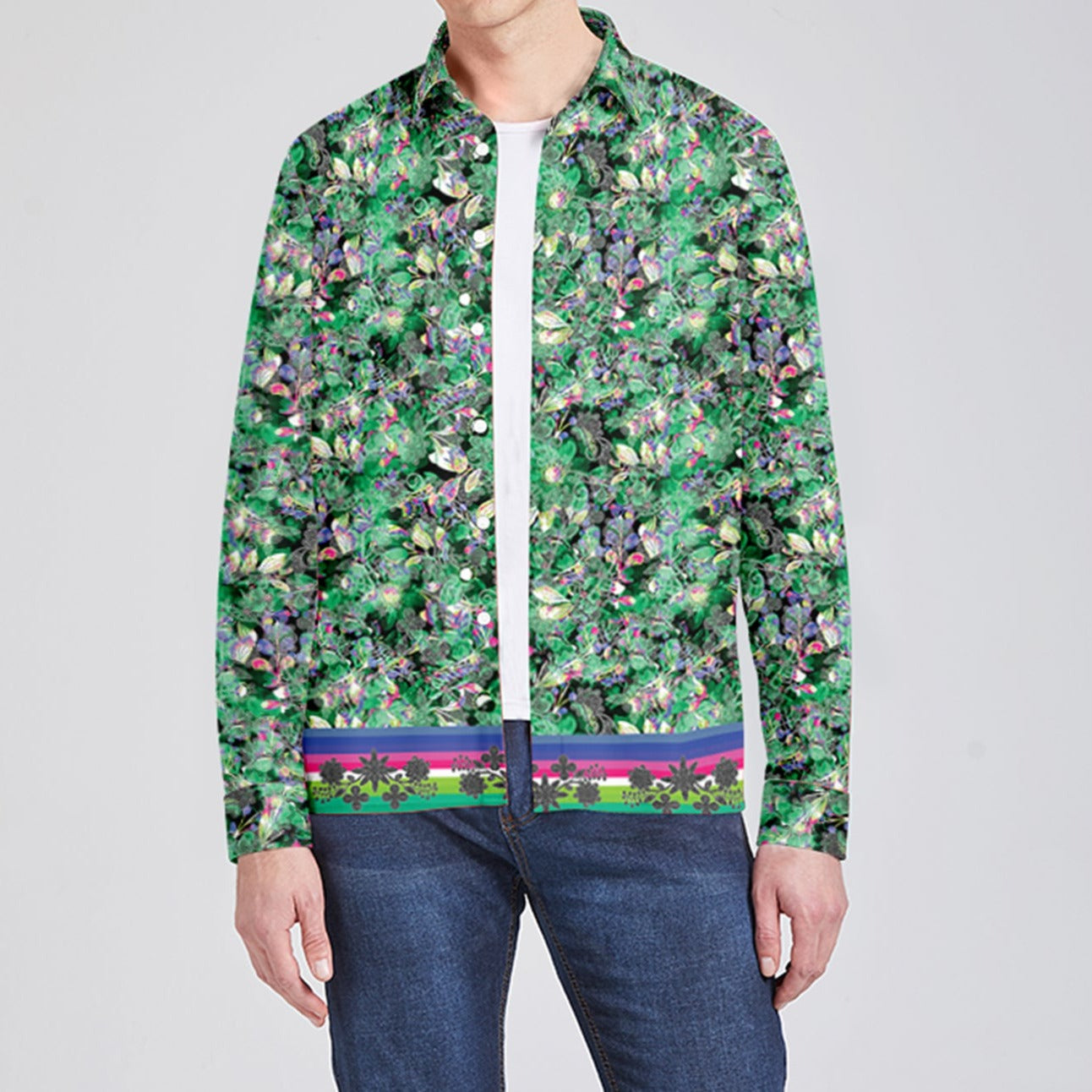 Culture in Nature Green Men's Long Sleeve Dress Shirt