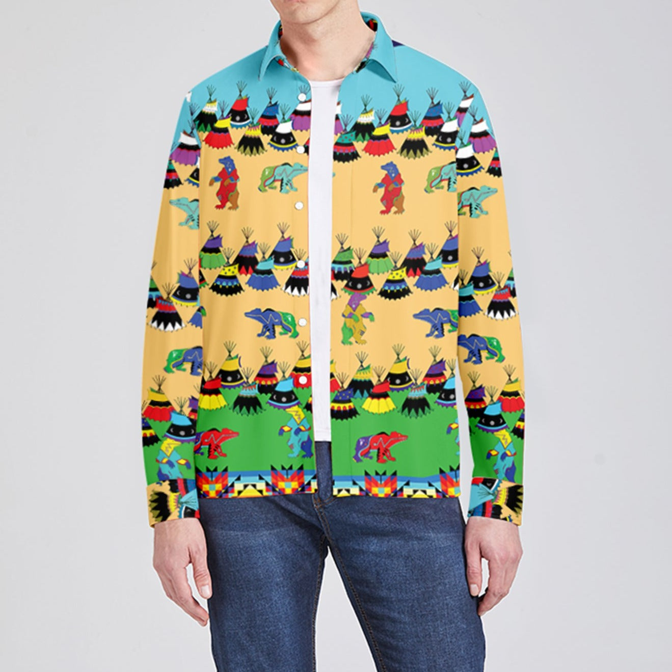 Bear Medicine Men's Long Sleeve Dress Shirt