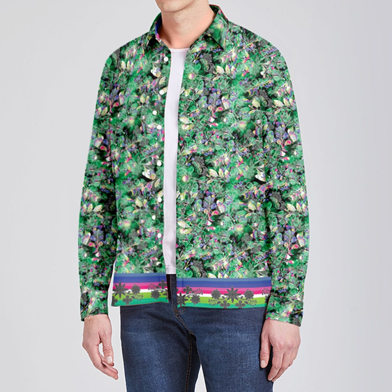 Culture in Nature Green Men's Long Sleeve Dress Shirt