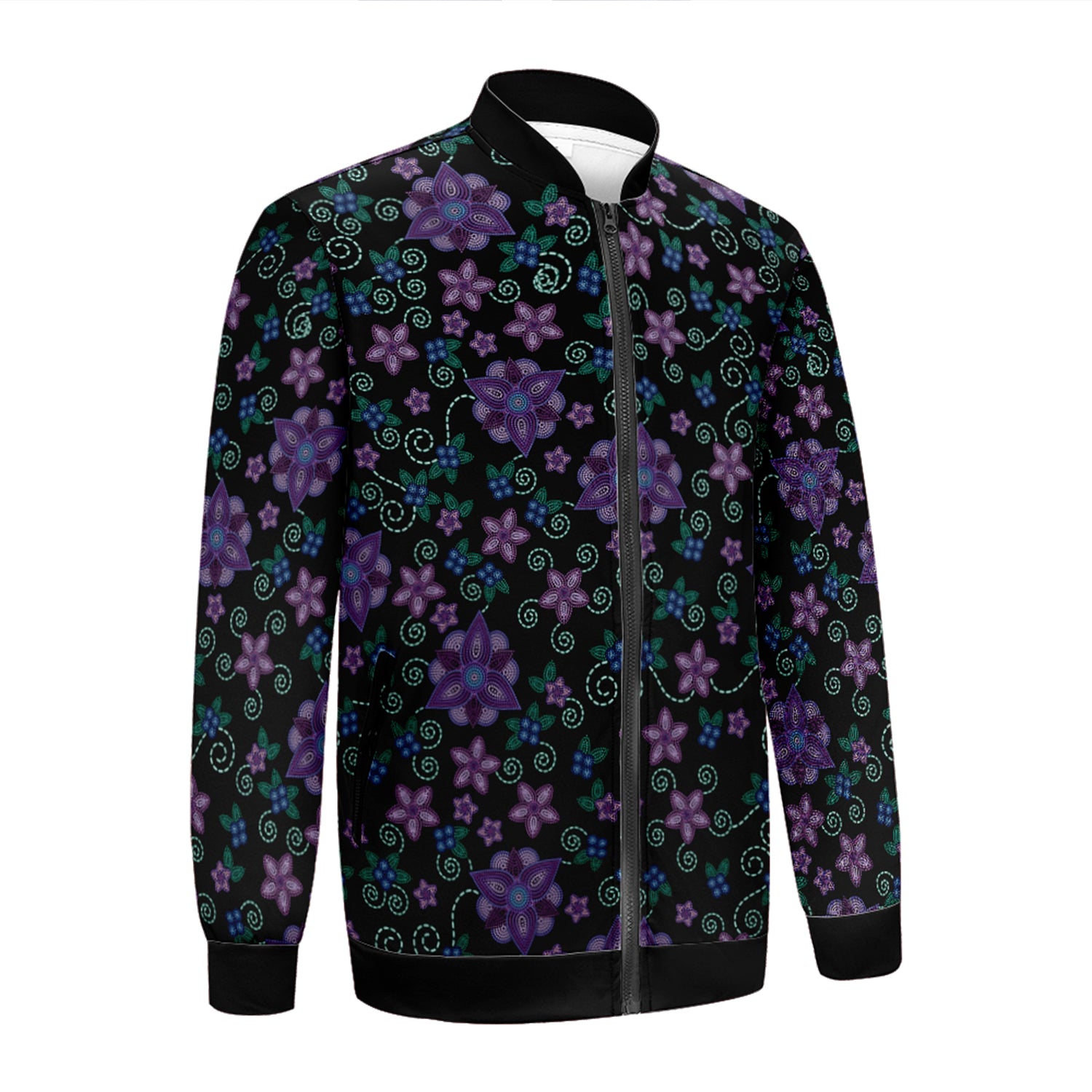 Berry Picking Zippered Collared Lightweight Jacket