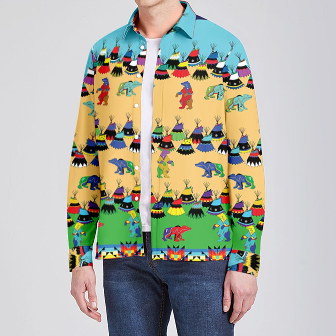 Bear Medicine Men's Long Sleeve Dress Shirt