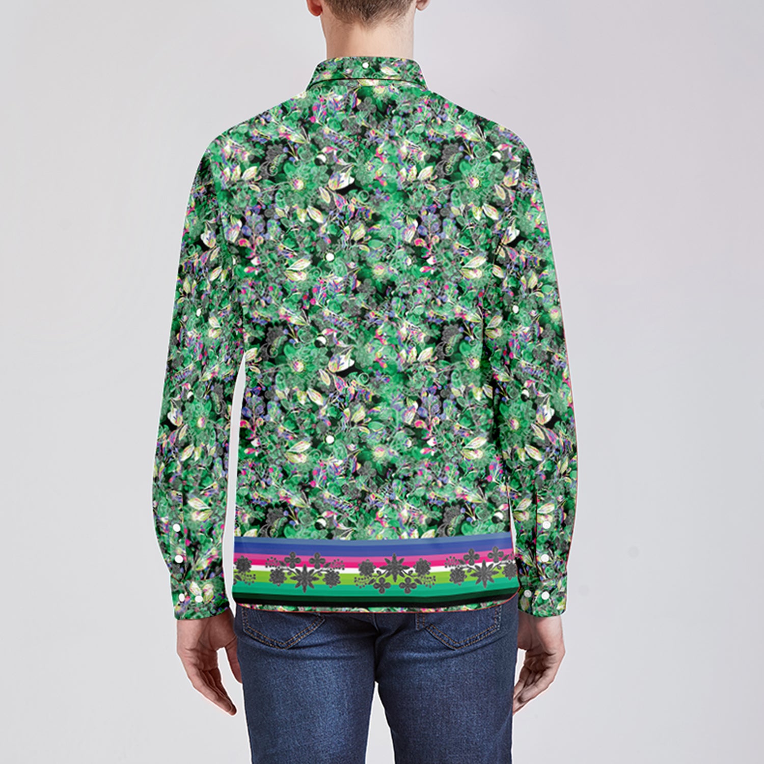 Culture in Nature Green Men's Long Sleeve Dress Shirt