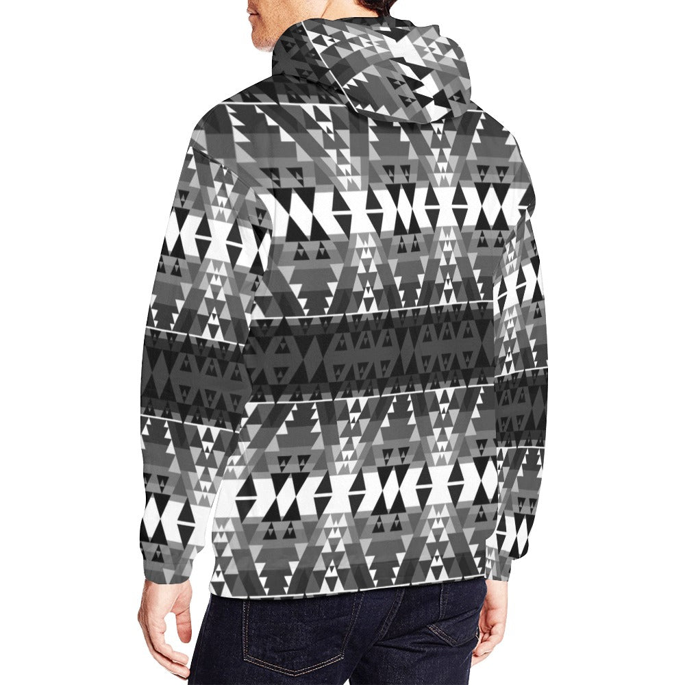 Writing on Stone Black and White Hoodie for Men (USA Size)