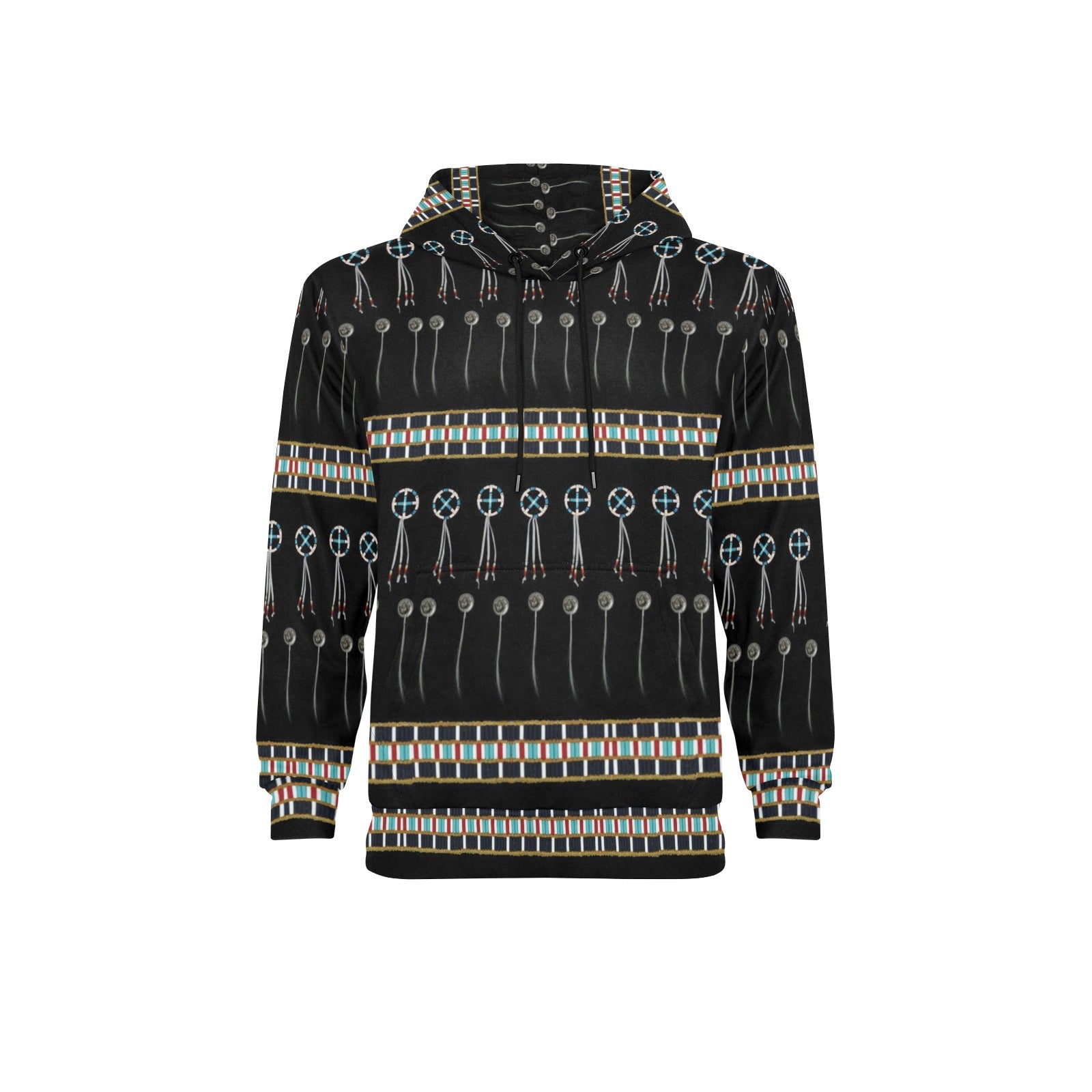 Beaded Bracelet Men's Long Sleeve Fleece Hoodie