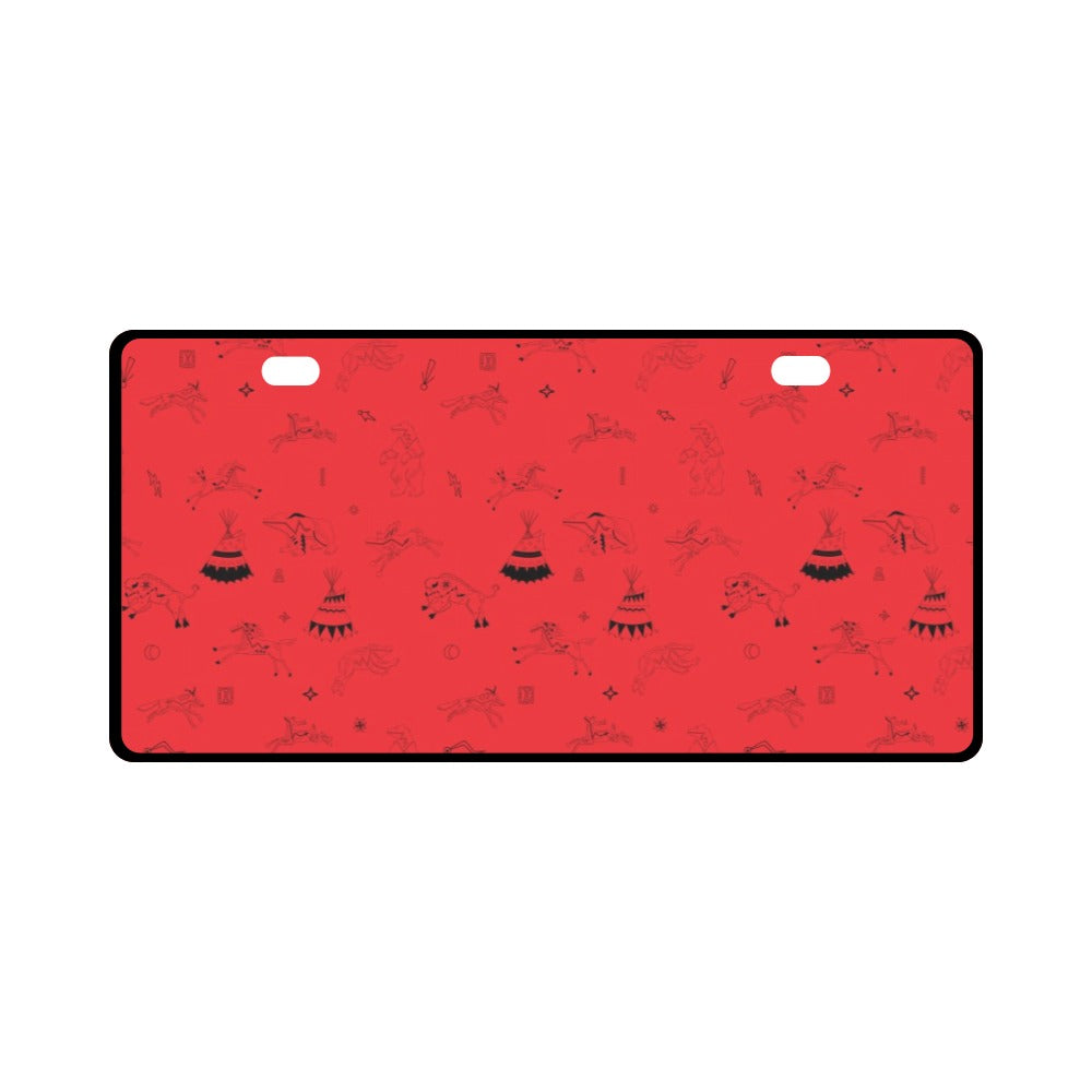 Ledger Dabbles Red License Plate